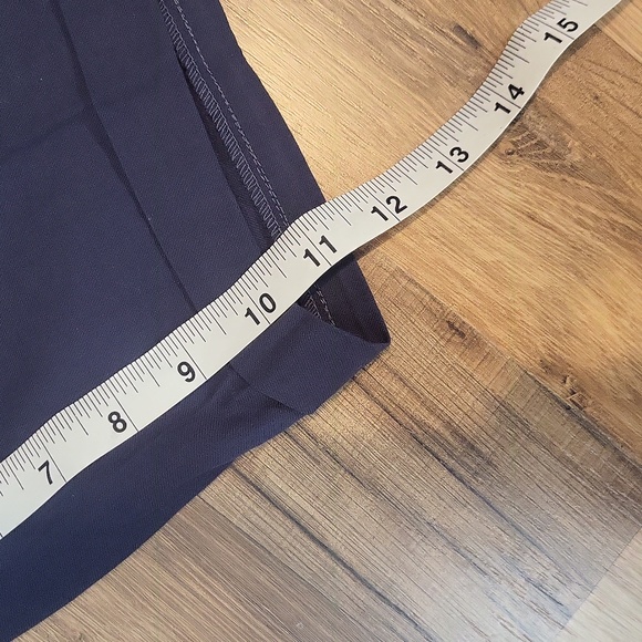 Navy Blue Cotton 10" Inseam Drawstring Waist Cuffed Bermida Short - Picture 7 of 9